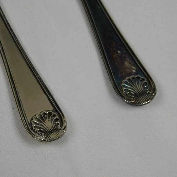 Silver Plated Salad Serving Set 9 3/8" Spoon Fork William Adams Pattern W1A6 - Picture 3 of 7